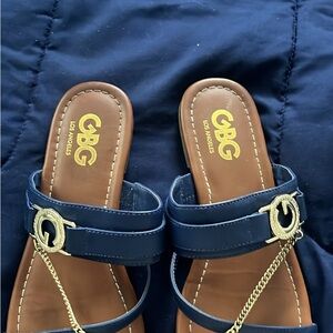 GBG Los Angeles Women's Navy Sandals